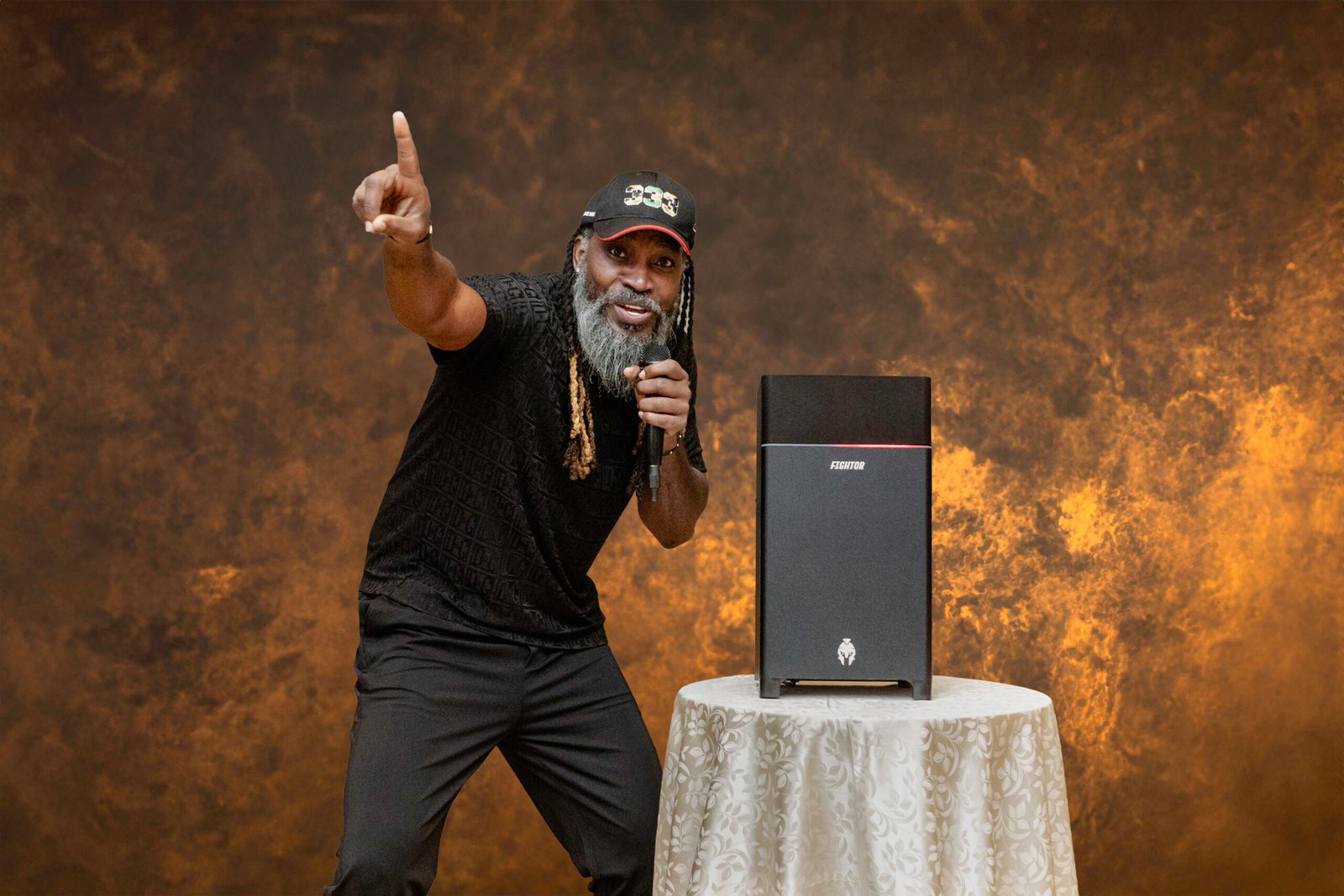 Cricket artist photography at corporate event